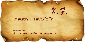 Krauth Flavián névjegykártya
